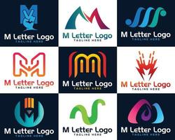 creative M letter logo design. Unique modern creative letter M logo icon design template elements. vector