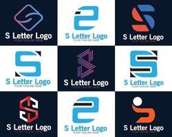 Fashion S letter technology network logo sign. Letter S logo for technology. vector