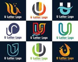 Abstract U letter logo design template. Modern U Letter Logo Design. Minimal letter U logo template shape vector