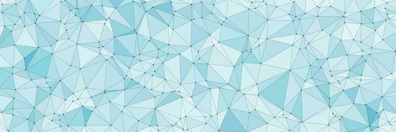 Abstract blue geometric background with triangle shape pattern and molecular