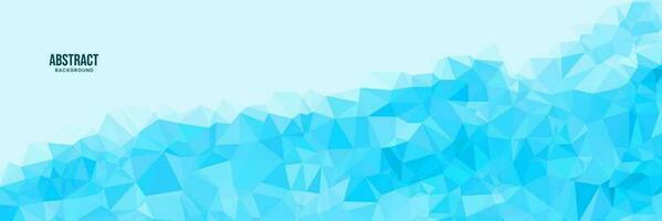 Abstract blue geometric background with triangle shape pattern vector