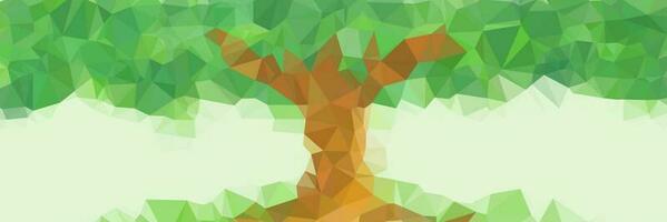 abstract tree background with triangles shape vector