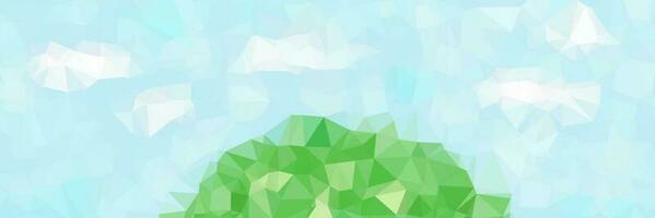 abstract landscape earth background with triangles vector