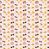 Summer seamless pattern vector