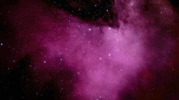 Rosa nebulosa espaço voo, exterior espaço, 4k video