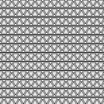 black and white classic style triangle zig zag abstract shape black background