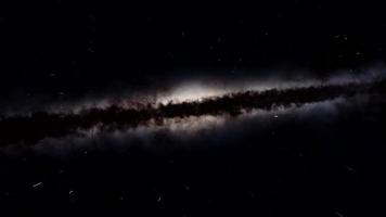 voie Lactée galaxie mouche creux à lumière la vitesse 4k video