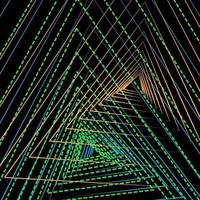 abstract sharp corner colorful orange green and blue light multi lines layers geometric creativity imagination in black background vector