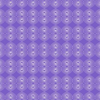 love heart shape multi layer isometric white lines with violet background. geometric abstract seamless pattern vector