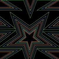 multicolor star light geometric abstract shape christmas tree on black background vector