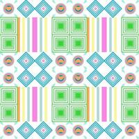 abstract multi shape and colorful geometric seamless pattern soft pastel on white background vector