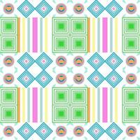 abstract multi shape and colorful geometric seamless pattern soft pastel on white background vector