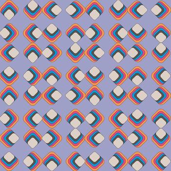 rainbow square seamless abstract pattern soft pastel geometric decorative violet background vector