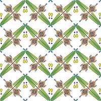 abstract sweet seamless triangle pattern green tear drop mix beauty daimond square on white background vector