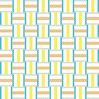 abstract wave lines weave knit blue orange and yellow mix gray multi shape on white background for textile and paper gift vector