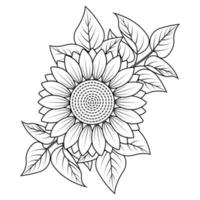 Flower arrangement line art collection, Advanced Flower Coloring Page, Beautiful Flower Coloring Pages free vector