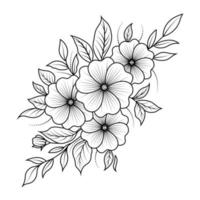 Flower arrangement line art collection, Advanced Flower Coloring Page, Beautiful Flower Coloring Pages free vector