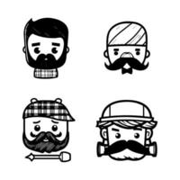 Get ready to chop down some cuteness with our kawaii lumberjack head collection. Each one Hand drawn with love, these illustrations are sure to add some woodsy charm to your project vector