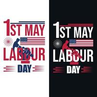 Labor day custom typography t shirt design vector