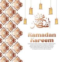 prima vector islámico estilo Ramadán kareem y eid decorativo antecedentes