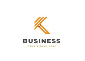Creative letter K simple elegant logo design concept. Initial symbol for corporate business identity. Alphabet vector element