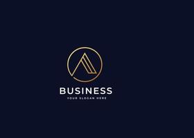 Creative letter A simple elegant logo design concept. Initial symbol for corporate business identity. Alphabet vector element