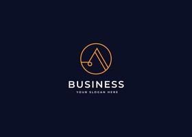 Creative letter A simple elegant logo design concept. Initial symbol for corporate business identity. Alphabet vector element