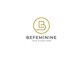 Creative letter B simple elegant logo design concept. Initial symbol for corporate business identity. Alphabet vector element