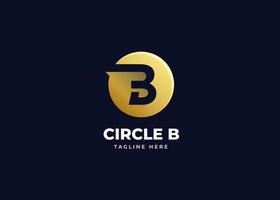 Initial B Letter Logo Design with Gradient Circle Shape. Alphabet vector element