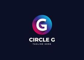 Initial G Letter Logo Design with Gradient Circle Shape. Alphabet vector element