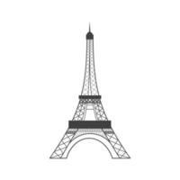 eiffel tower silhouette vector