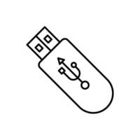 USB icono vector. destello conducir ilustración signo. almacenamiento símbolo. difícil conducir logo. vector