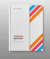 modern business annual report template cover design vector