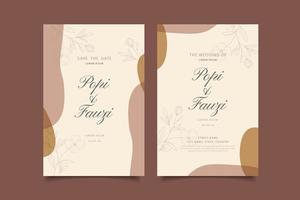 wedding invitation card template design vector