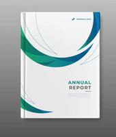 modern business annual report template cover design vector