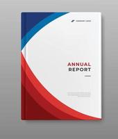modern business annual report template cover design vector