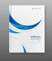 modern business annual report template cover design vector