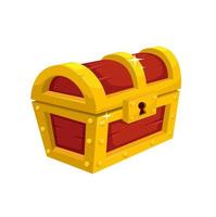 Treasure Chest Locked Object Cartoon illustration vector