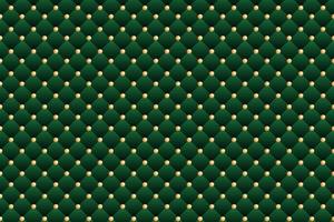 emerald green luxury pattern background with gold button vector