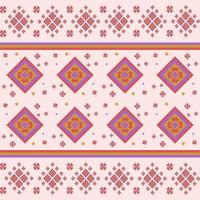 Pink and violet flower in geometric seamless pattern in vector illustration design for tile, scarf, carpet, wrapping paper, fabric and more