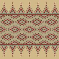seamless geometric with red, green and light brown color in vector illustration design
