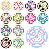 Circle, Circular shape in many color in vector illustration