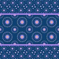 Circular seamless pattern on dark blue blackground in vector illustration design