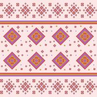 Pink and violet flower in geometric seamless pattern in vector illustration design for tile, scarf, carpet, wrapping paper, fabric and more