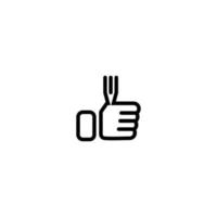 like food abstract flat icon logo vector