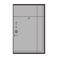 inside of modern door on white background in flat vector illustration design