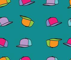 seamless pattern hat design vector