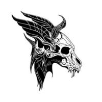 A collection of animal skull bone line art illustrations, perfect for adding a touch of nature-inspired darkness to any project vector