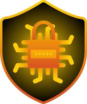 ciber seguridad ilustración. candado contraseña de tecnología para ciber seguridad. icono de candado y proteger con pastilla para diseño acerca de ciber y tecnología. bloqueado contraseña para gráfico recurso vector