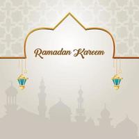 Ramadan Kareem Islamic Festival Community Prayers Background Template vector